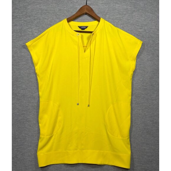 Lands End Womens 16P Yellow Tunic Cover Up Beach  Top - Picture 1 of 5